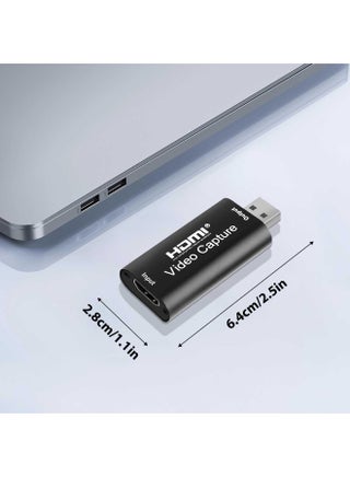 4K HDMI Video Capture Card, Cam Link Card Game Audio Adapter HDMI to USB 2.0 Record Capture Device for Streaming, Live Broadcasting, Video Conference, Teaching, Gaming - view 2